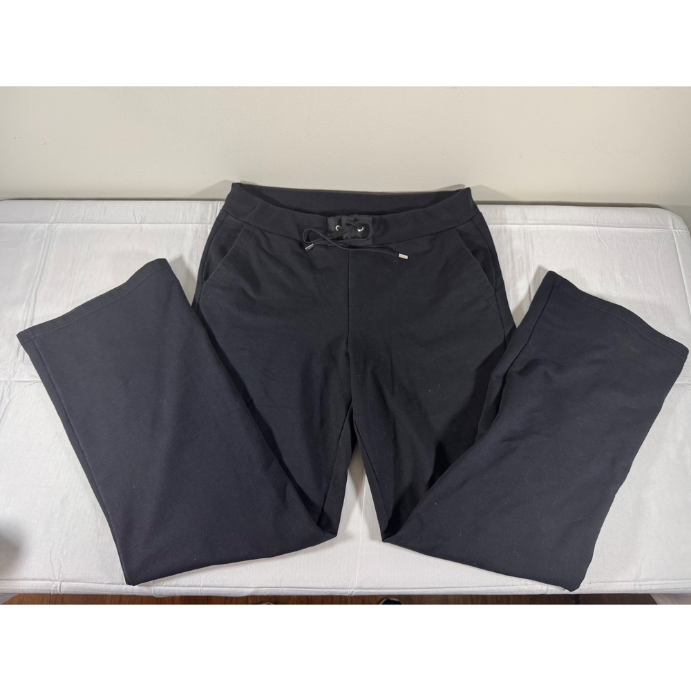 Lauren Ralph Lauren Active Black Wide Leg Drawstring Yoga Pants Womens Medium